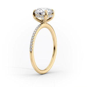 The Pave Kamellie Set With A 2.5 Carat Princess Lab Diamond