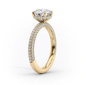 The Celine Set With A 1.5 Carat Pear Lab Diamond