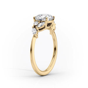 The Melissa Set With A 3 Carat Cushion Moissanite