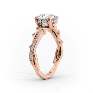 The Pave Twig Set With A 2 Carat Cushion Lab Diamond