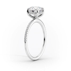 The Pave Kamellie Set With A 3 Carat Emerald Lab Diamond
