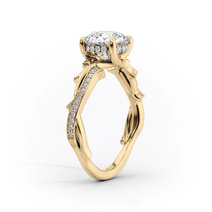 The Pave Twig Set With A 2 Carat Radiant Lab Diamond