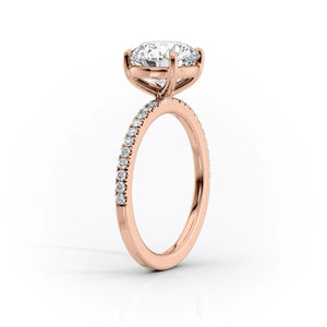 The Pave Eleanor Set With A 1 Carat Radiant Moissanite