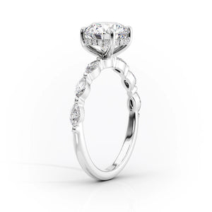 The Lucia Set With A 1 Carat Pear Lab Diamond
