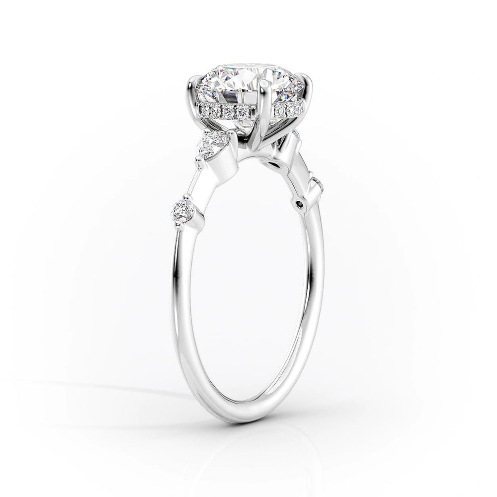 The Naomi Set With A 2 Carat Cushion Lab Diamond