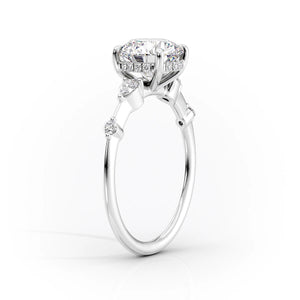 The Naomi Set With A 4.5 Carat Cushion Moissanite