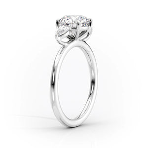 The Lauren Set With A 2.5 Carat Radiant Lab Diamond