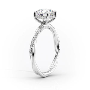 The Stacey Set With A 1 Carat Emerald Lab Diamond