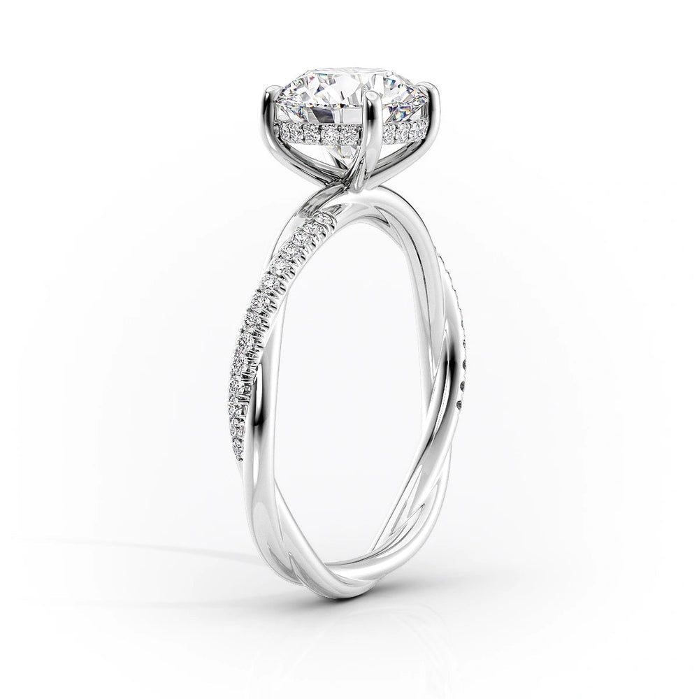 The Stacey Set With A 1 Carat Princess Lab Diamond