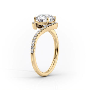 The Pave Skyler Set With A 1 Carat Radiant Moissanite