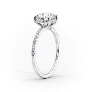 The Mandy Set With A 5 Carat Round Moissanite