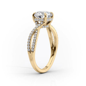 The Angelina Set With A 4 Carat Emerald Moissanite