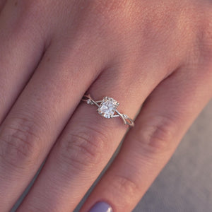 The Twig - Engagement Ring Made in White Gold