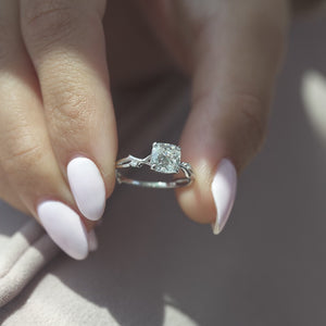 The Twig - Engagement Ring Made in White Gold