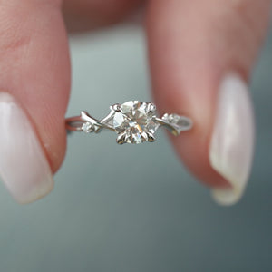 The Twig - Engagement Ring Made in White Gold