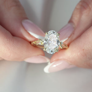 The Textured Twig - Engagement Ring Made in Yellow Gold